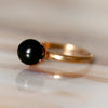 Luna Estrella Full Moon Black Pearl Ring - Gold