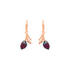 Limpias hook earrings with pink zirconias in rose gold vermeil