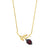 Limpias Necklace Gold - Red Zirconia