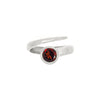Chel Ring Silver - Red Garnet