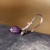 Limpias Earrings Silver - Purple Zirconia