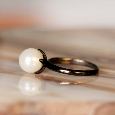 Micro-encrusted Zircon Pearl Ring Female Niche Design Light Luxury Index  Finger Ring Open Japanese Light Luxury Ring | Fruugo DK